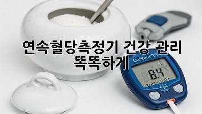 연속혈당측정기: 건강 관리, 똑똑하게! 🩸📱✨